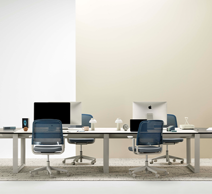 Mekos: A table range with blended forms for the blended work environment