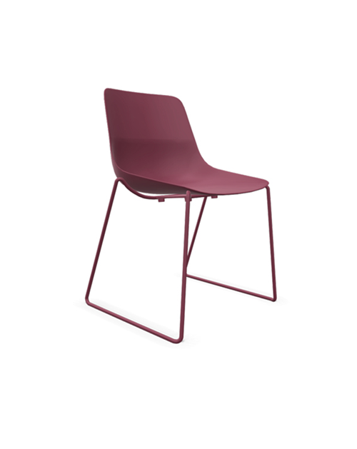Crona Light Sled Chair | Black Cherry