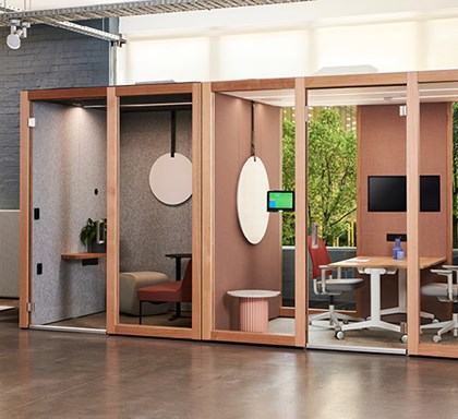 New frontiers in sustainable timber: Verse Acoustic Pods now available with Crafted Hardwoods.