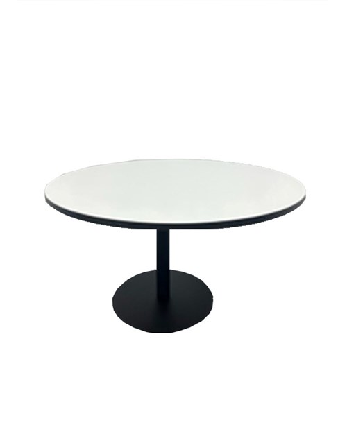 Round Disc Base Table | White
