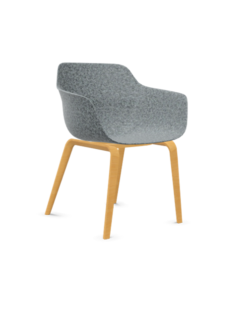 Crona Felt Armchair with timber frame