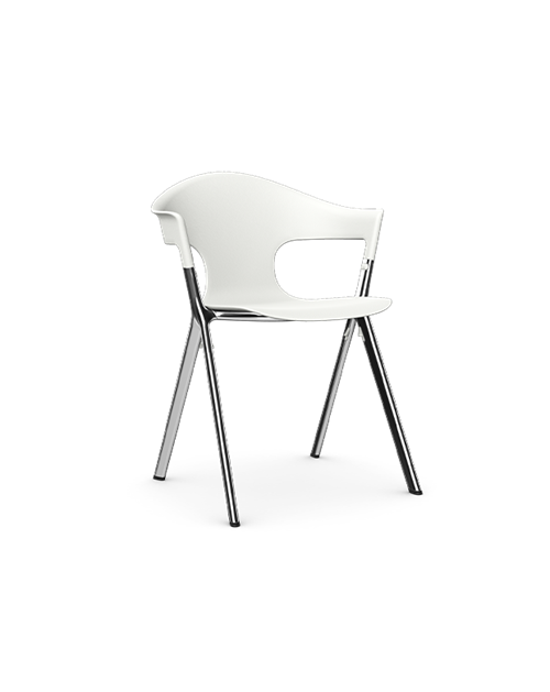 Axyl Chair | White/polished base
