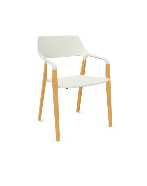 Halm 4leg chair with arms | Stone