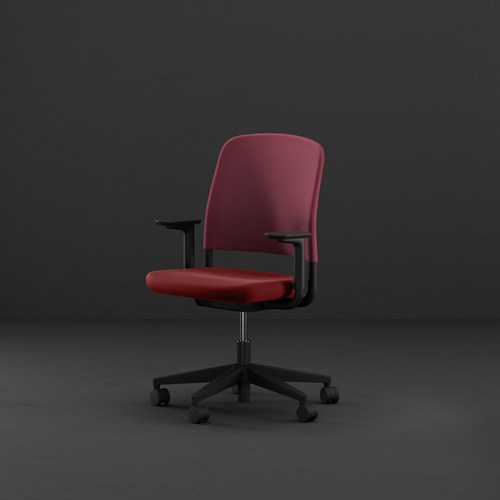 Denn Task Chair with 4D Arms on Dark Frame