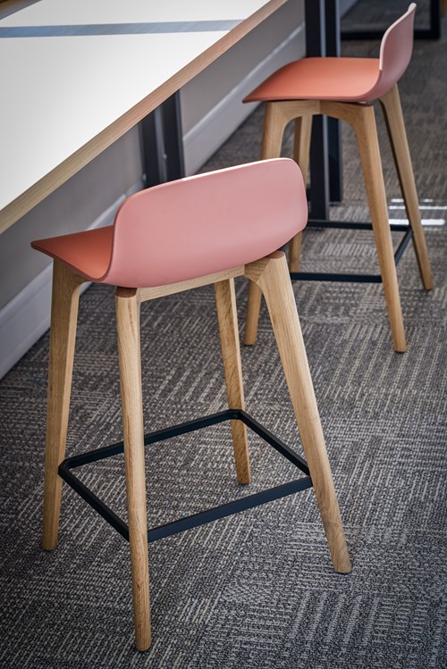 Jac Stool Upholstered on Classic Base