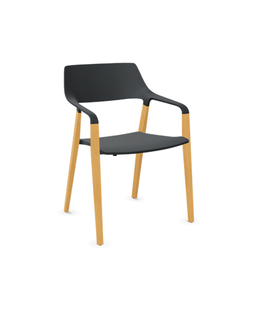 Halm 4leg chair with arms | Lava