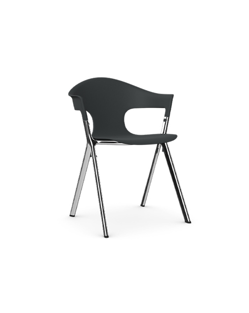 Axyl Chair | Basalt/Polished Chrome