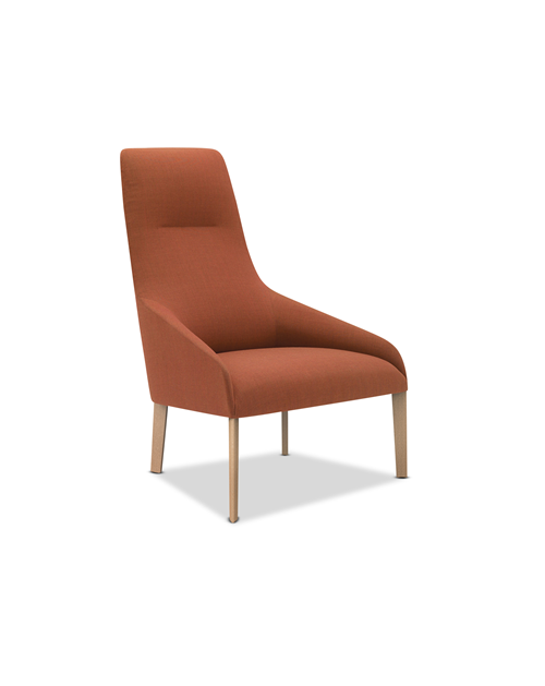 ALYA 4 Leg Wood Lounge Chair