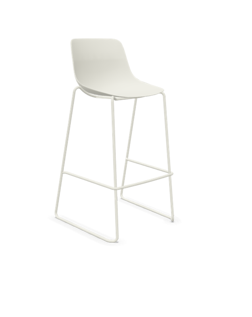 Crona Light Sled Bar Stool | Stone