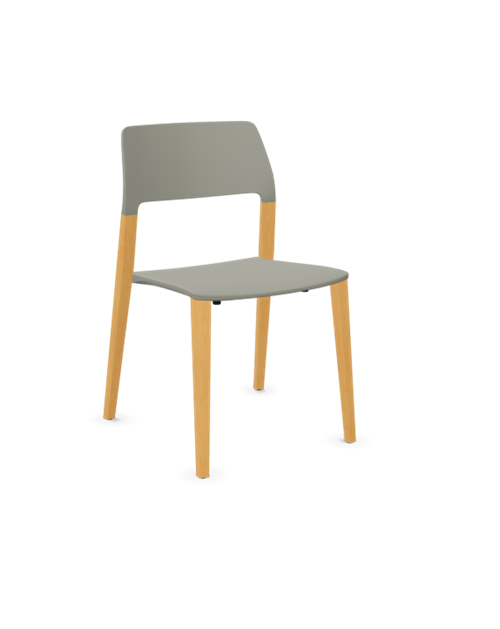 Halm 4leg chair no arms | Clay