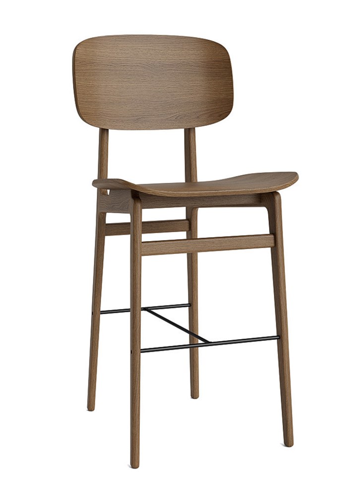 NORR11 NY11 Bar Chair Low Without Upholstery Oak Light Smoked (1)