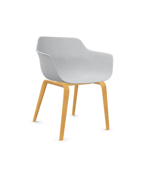 Crona Felt Armchair | Light Grey