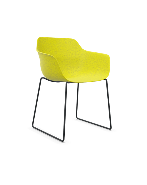 Crona Felt Armchair | Yellow