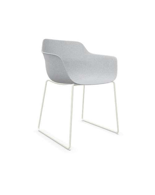 Crona Felt Armchair | Light grey/Stone