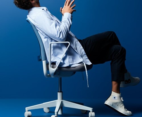 Denn Task Chair with Loop Arms on Light Frame